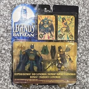 Vintage Kenner Egyptian Batman and Catwoman Action Figures